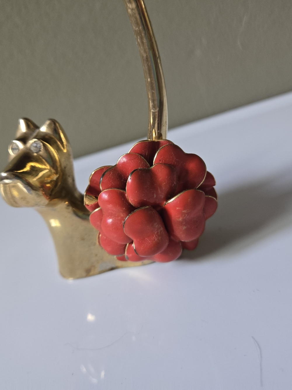 Vintage Coral Red Floral Cluster Clip-On Earrings - Women Jewelry